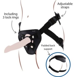 GET REAL - STRAP-ON DELUXE VALJAAT MUSTA